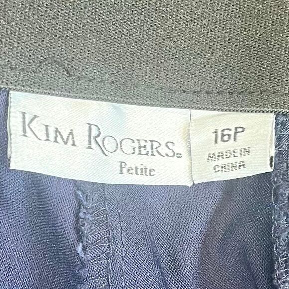 Kim Rogers Petite Navy Blue Pull-On Pants 16P - Picture 6 of 9